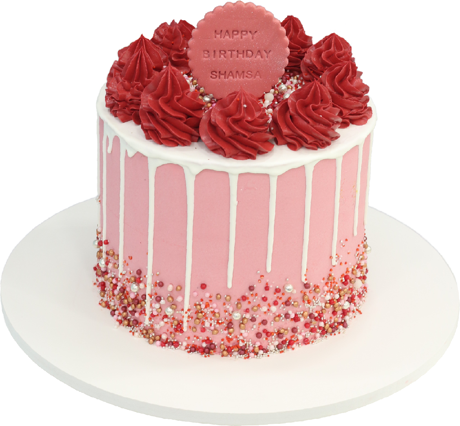 Sprinkles Pink Cake - Birthday Cake (1500x2100), Png Download