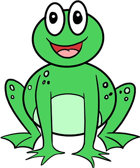 Drawing Frogs Glass Frog - Drawing Of Frog Easy (678x600), Png Download
