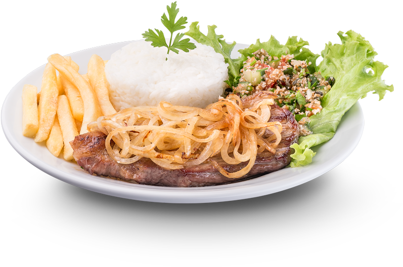 Bife Acebolado - Spaghetti (1000x667), Png Download