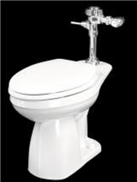 Gerber Elongated Commercial Top Spud Tankless Toilet - Commercial Tankless Toilet (600x600), Png Download