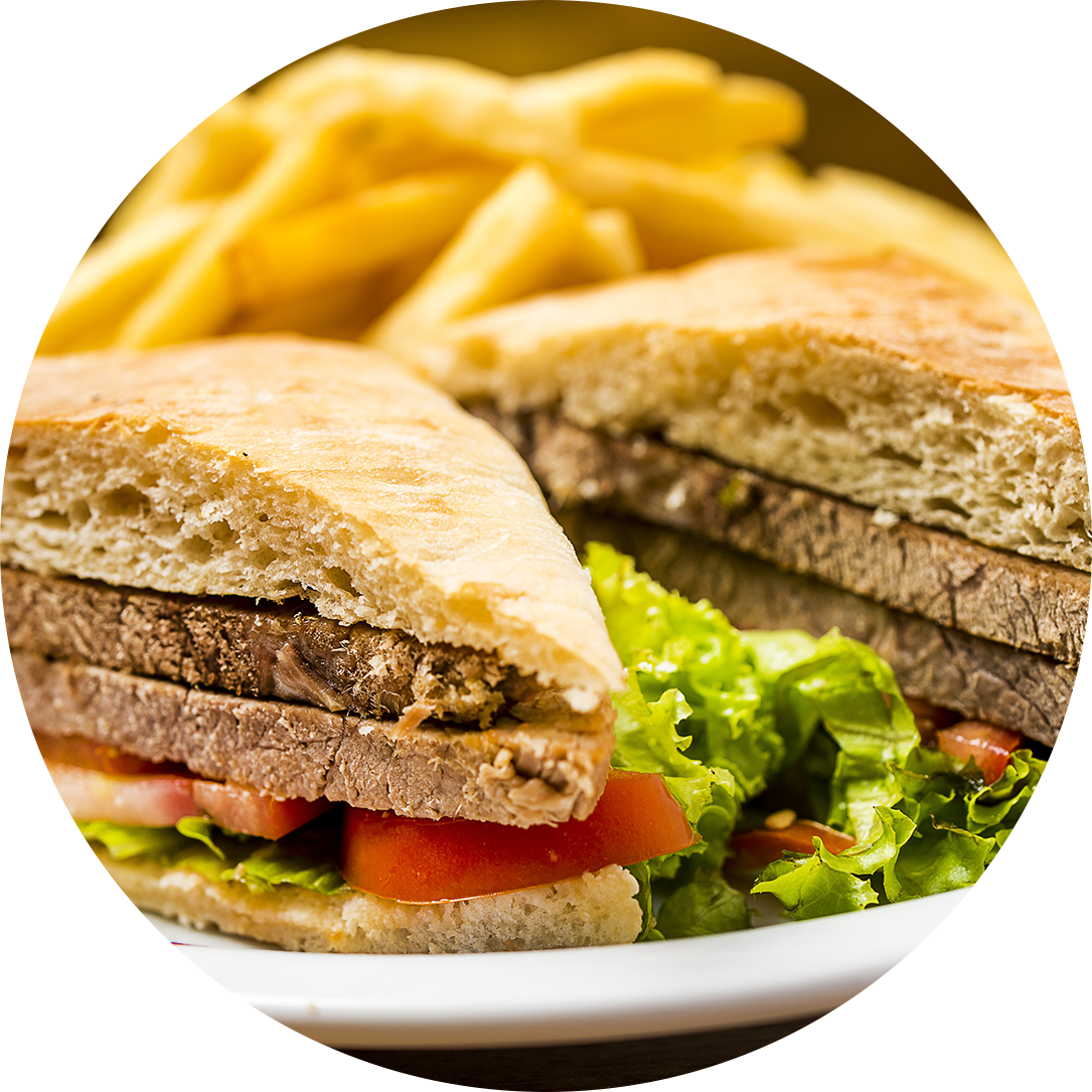 Filezinho De Mignon Ou Frango Arroz, Batata Frita E - Fast Food (1085x1085), Png Download