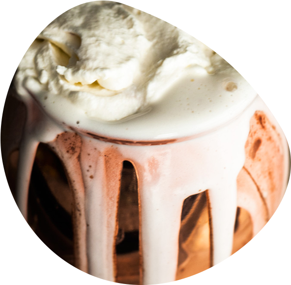 Dark Hot Chocolate With Mascarpone Whipped Cream - Dessert (600x600), Png Download