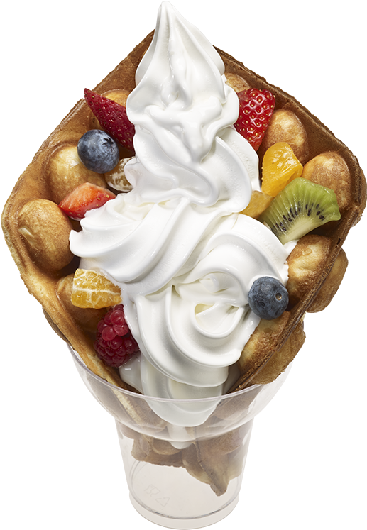 Bubble Waffle Is A Soft And Tasty Waffle, The King - Soft Serve Ice Creams (900x900), Png Download