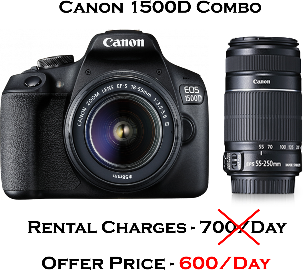 Canon 1500d - Canon Eos 1500d Kit 18 55 (1250x1042), Png Download