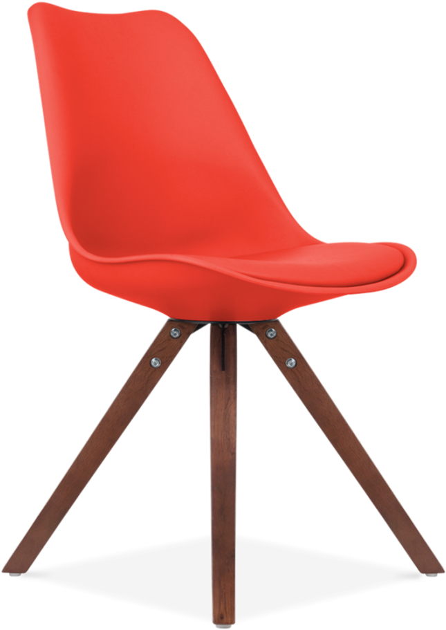 Eames Inspired Red Dining Chair With Pyramid Style - Chair (1000x1000), Png Download