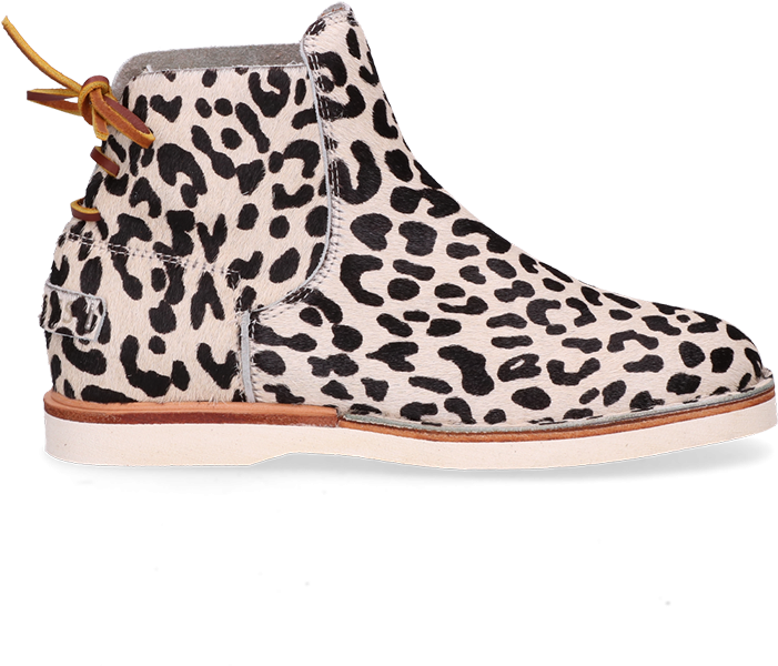 Ankle Boot Leopard Pony With Lace At The - Chelsea Boot (840x840), Png Download