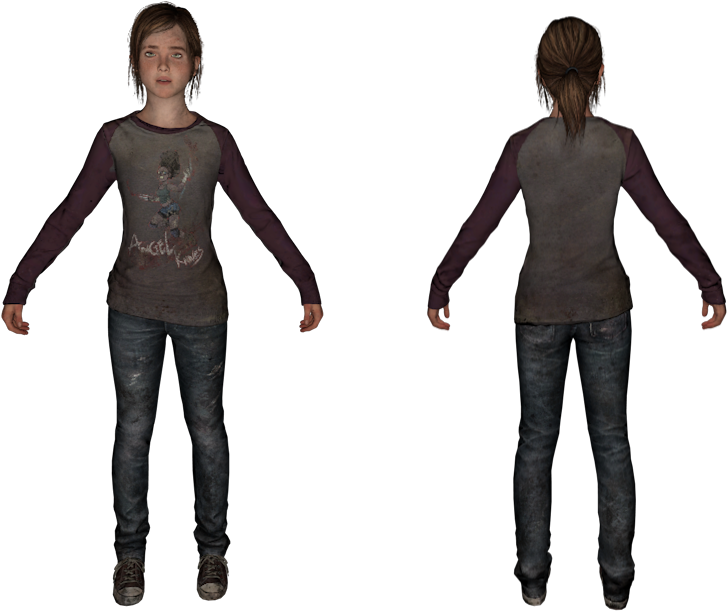 Download Zip Archive - Ellie Last Of Us Model Dl (750x650), Png Download