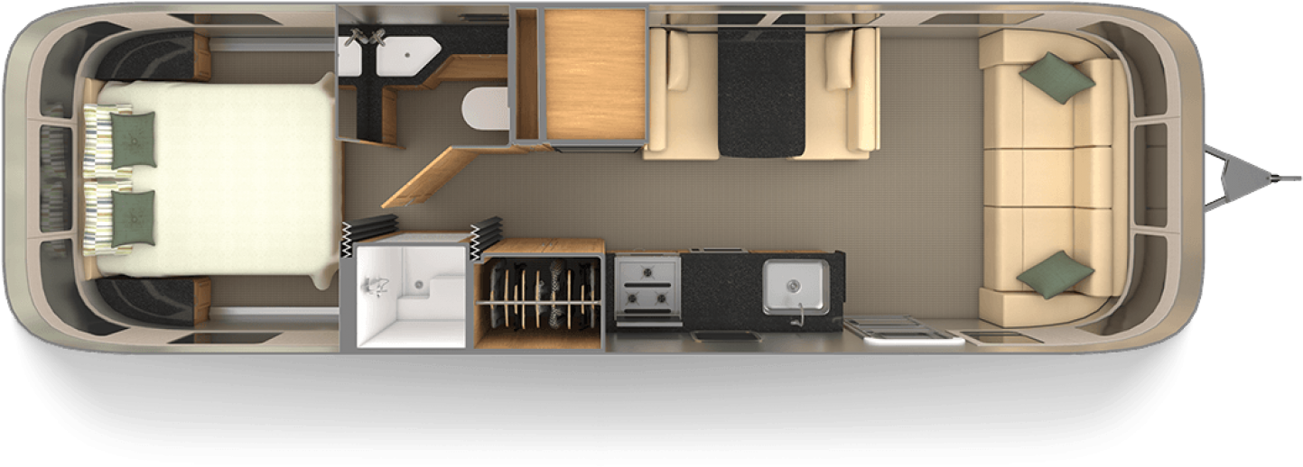 Ranging From 30 To 33 Feet, The Classic Travel Trailer - 2018 Airstream Classic 30 (1600x558), Png Download