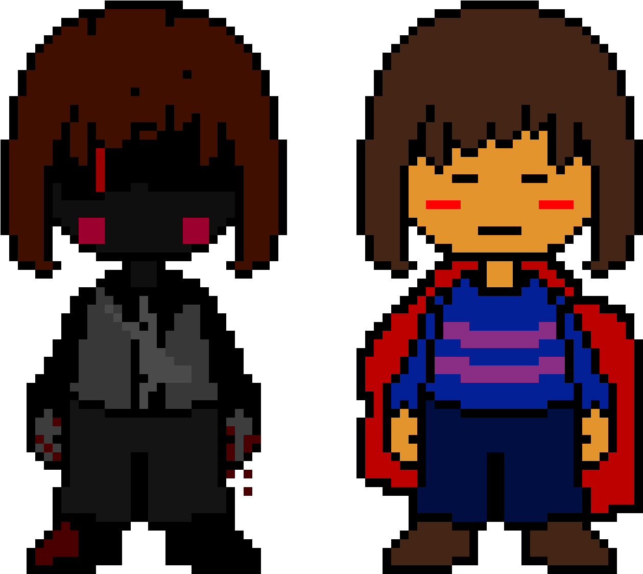 Undertale The Shadow War - Kris Frisk Chara Sprite (1309x1241), Png Download