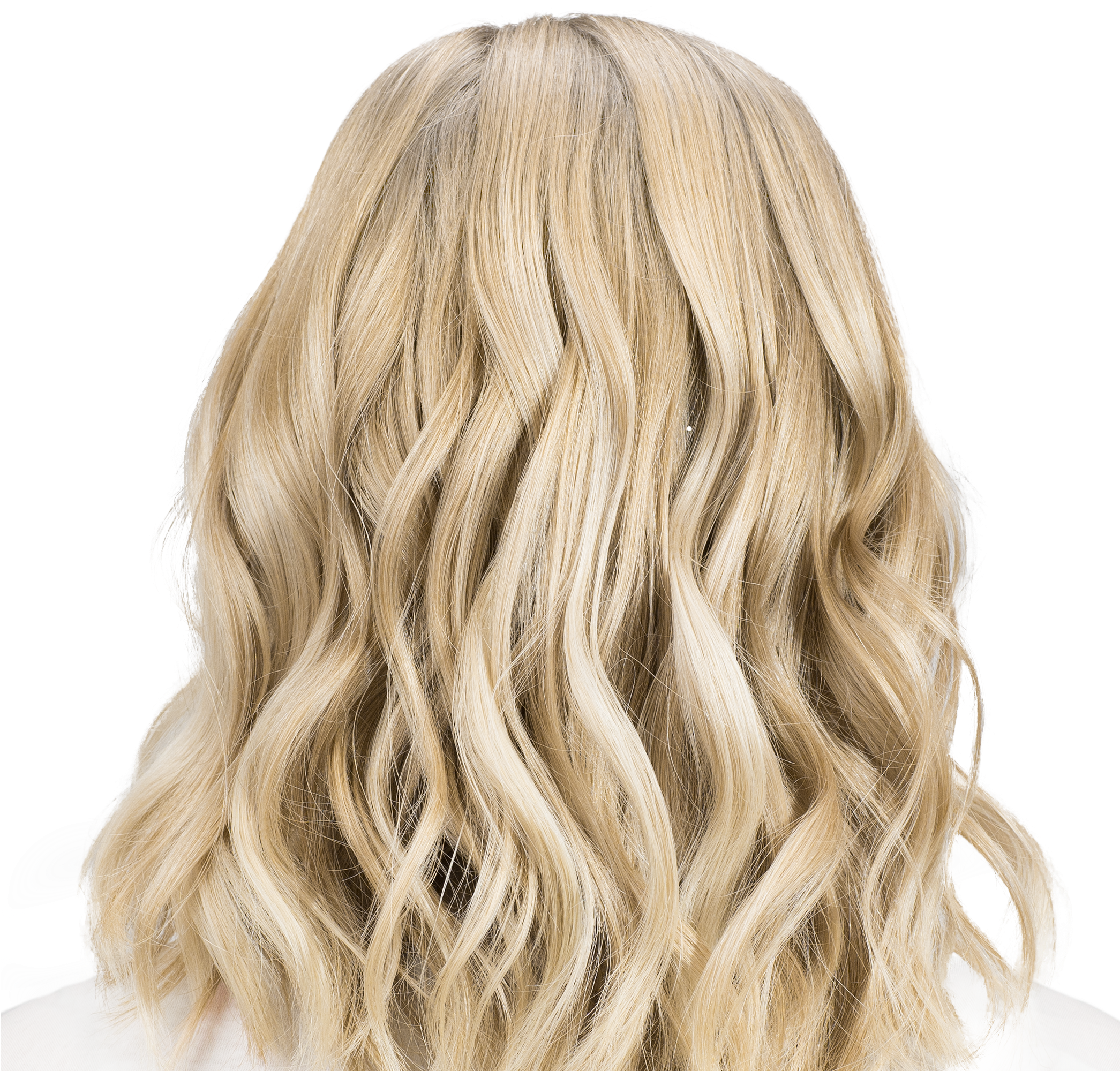 Wavy Backie - Blond Hair Back Png (2090x2090), Png Download