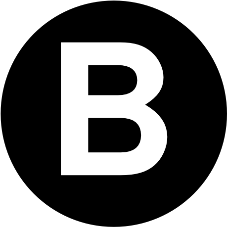 White Letter B Clip Art At Clker - Round Linkedin Logo Png (600x600), Png Download