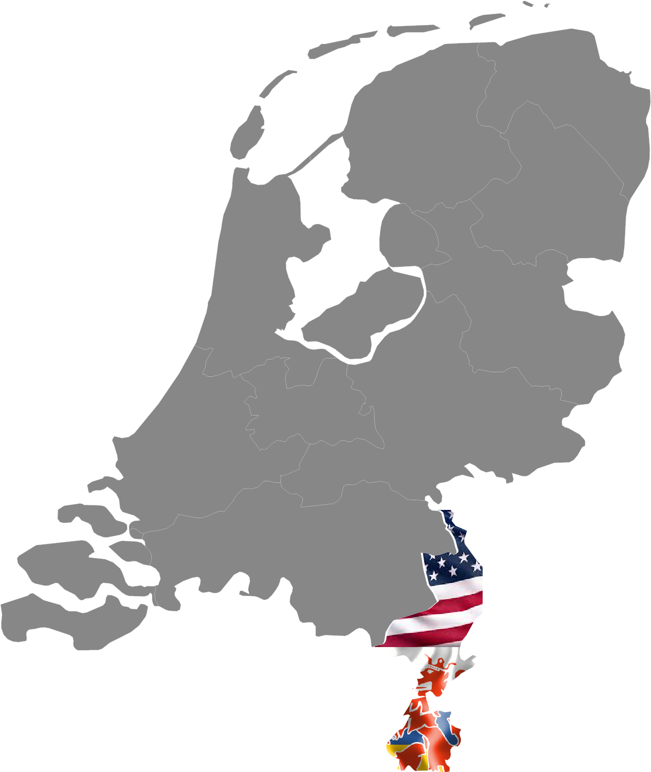 Similar Groups Established After The Second World War - Netherlands Map Icon (1276x1588), Png Download