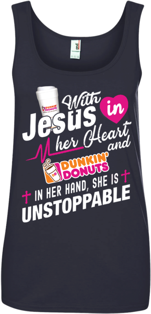 Great With Jesus In Her Heart And Dunkin Donuts Coffee - Women Born In September Shirt (1024x1024), Png Download