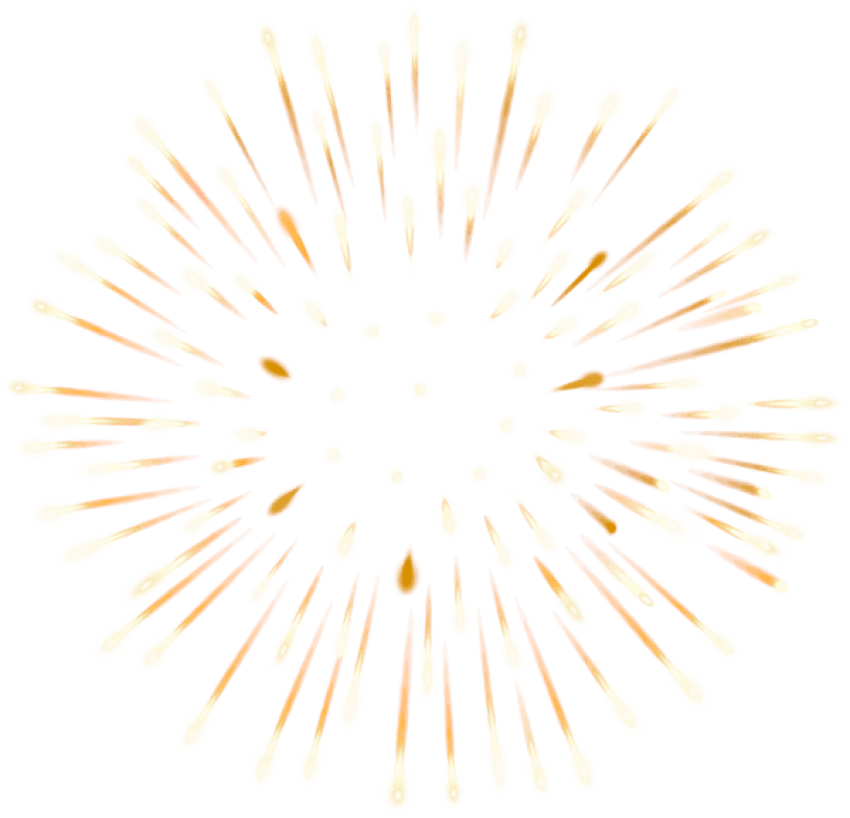 Free Png Firework Yellow White Transparent Png - Orange (850x818), Png Download