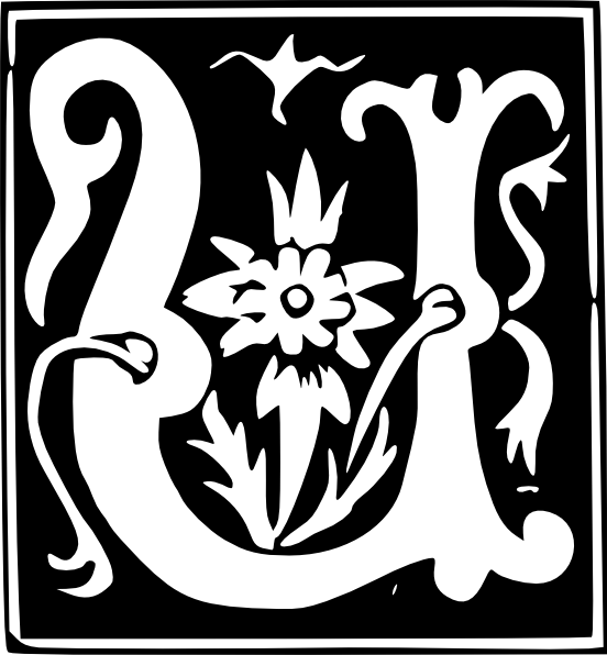 Decorative Letter U (552x596), Png Download