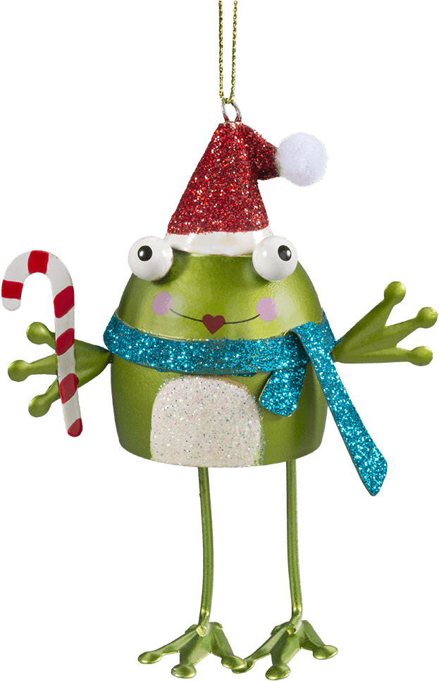 Frog With Dangling Legs - Christmas Ornament (1000x1000), Png Download