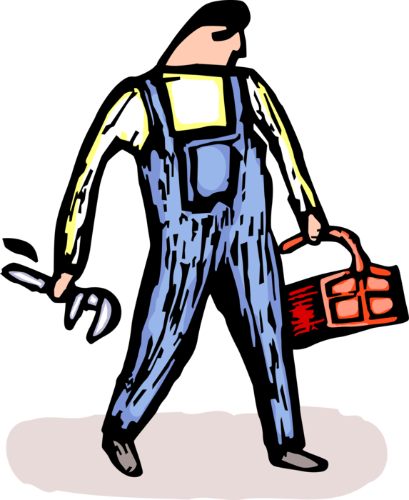 Vector Illustration Of Handyman Home Renovation Expert (573x700), Png Download