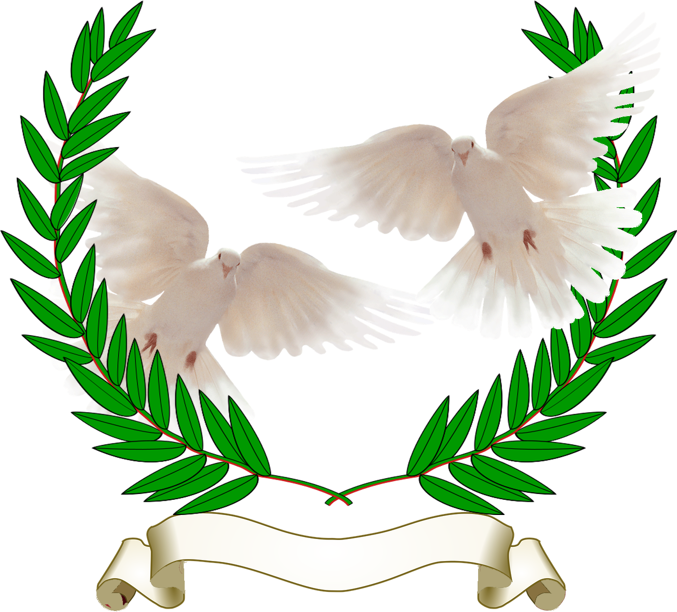 Olive Branch Doves - Armas Del Escudo De Guatemala (1400x1282), Png Download