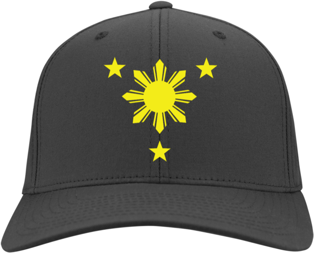 Philippines Sun And Stars Embroidered Cap - Tree Star And The Sun Logo (1024x1024), Png Download