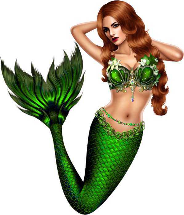 Transparent Background Png Mermaid (598x699), Png Download
