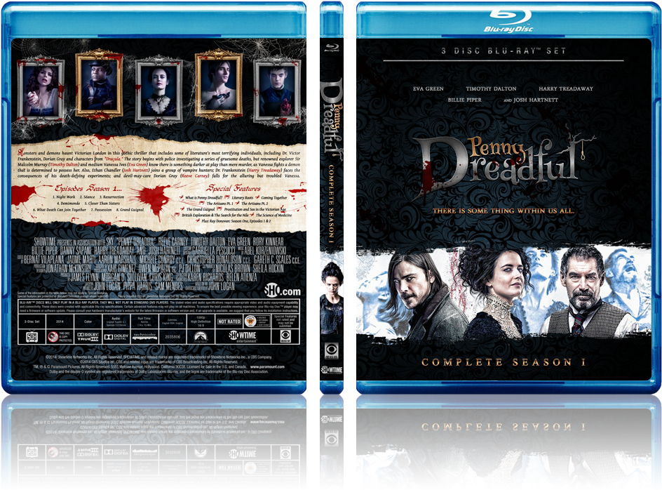 This Image Has Been Resized - Blu Ray Cover Penny Dreadful Season 3 Dvd (975x713), Png Download
