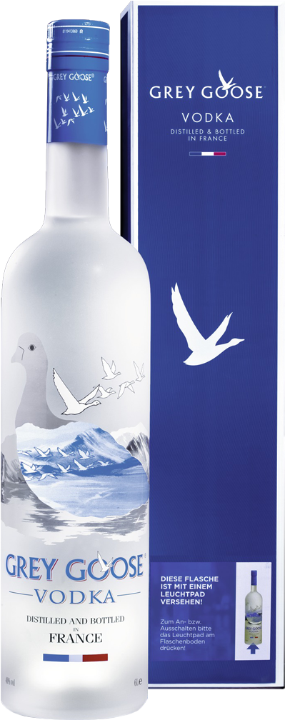 Grey Goose Vodka 40% 6,0l - Grey Goose Vodka (634x1150), Png Download