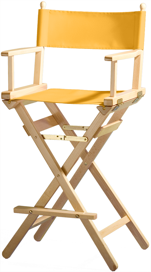 Wodden Director's Chairs - Hoge Make Up Stoel (522x940), Png Download