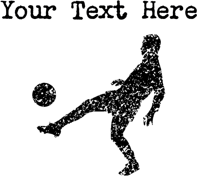 Distressed Soccer Player Silhouette Dog T - Distressed Volleyball (700x700), Png Download