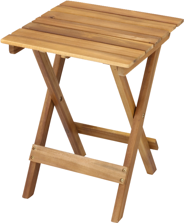Acacia Hardwood Director Chair Set With Pineapple Print - End Table (1066x1600), Png Download