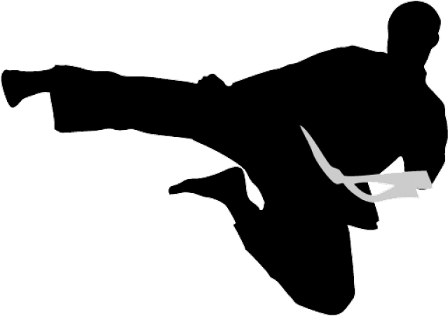 Karate Silhouette Png (640x480), Png Download