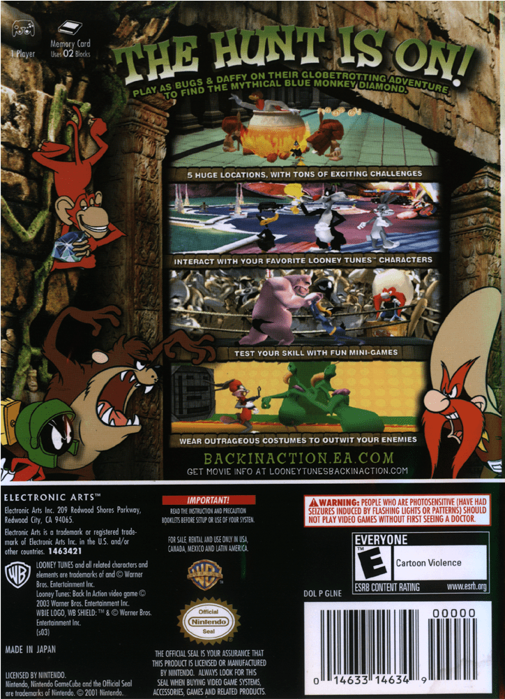 Looney Tunes - - Looney Tunes Back In Action Wii (1000x1000), Png Download