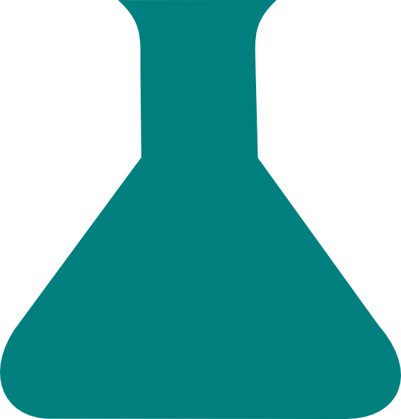 Teal Beaker Clip Art (570x595), Png Download