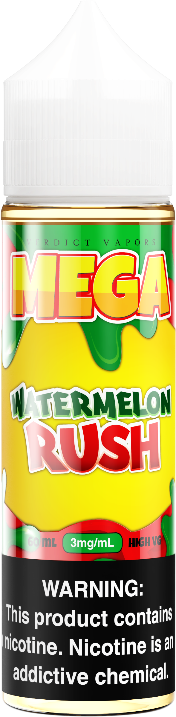 Mega Watermelon Rush Vape Juice Strawberry & Watermelon - Carbonated Soft Drinks (1160x2500), Png Download