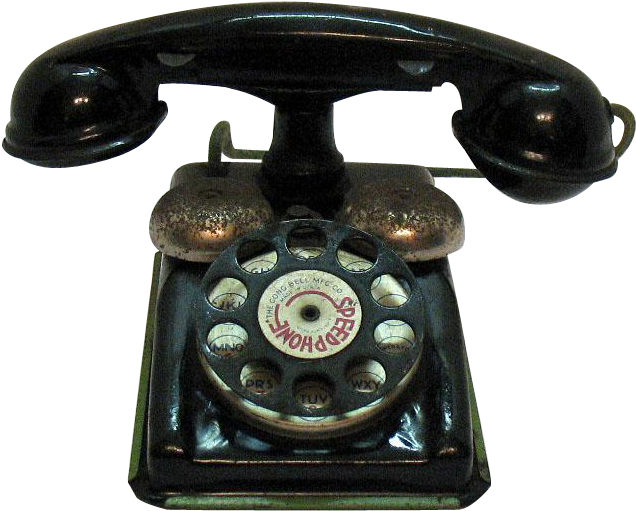 Vintage Old Toy Metal Rotary Phone 1930-40s Good Condition - Rotary Phone 1930 (635x635), Png Download