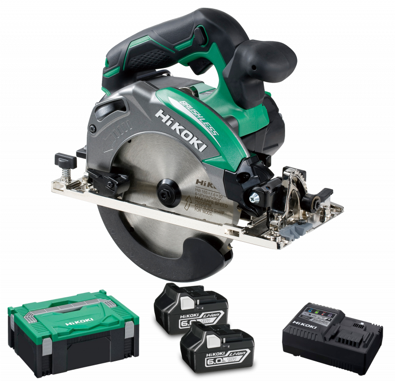 Hikoki C18dbal/jx 18v Cordless 165mm Circular Saw Brushless - Hitachi Brushless Circular Saw (800x800), Png Download