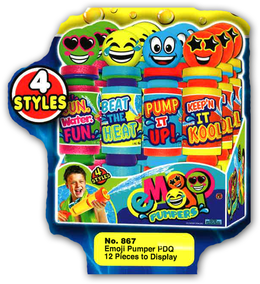 Splash Fun Emoji Foam Pump Pdq - Toy Instrument (1000x1000), Png Download