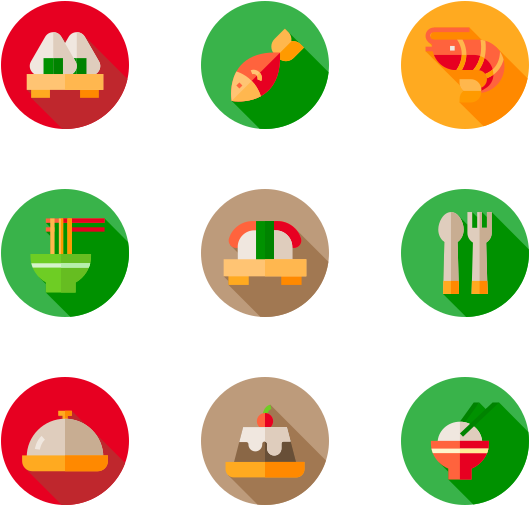 Asian Food Restaurant - Circle (600x564), Png Download