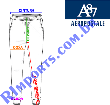 Medidas Exatas Da Calça Moletom Aeropostale Feminina - Aeropostale (900x351), Png Download