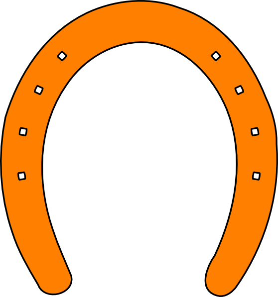 Vector Free Download Horseshoes Game Clipart - Orange Horseshoe Clipart (558x597), Png Download