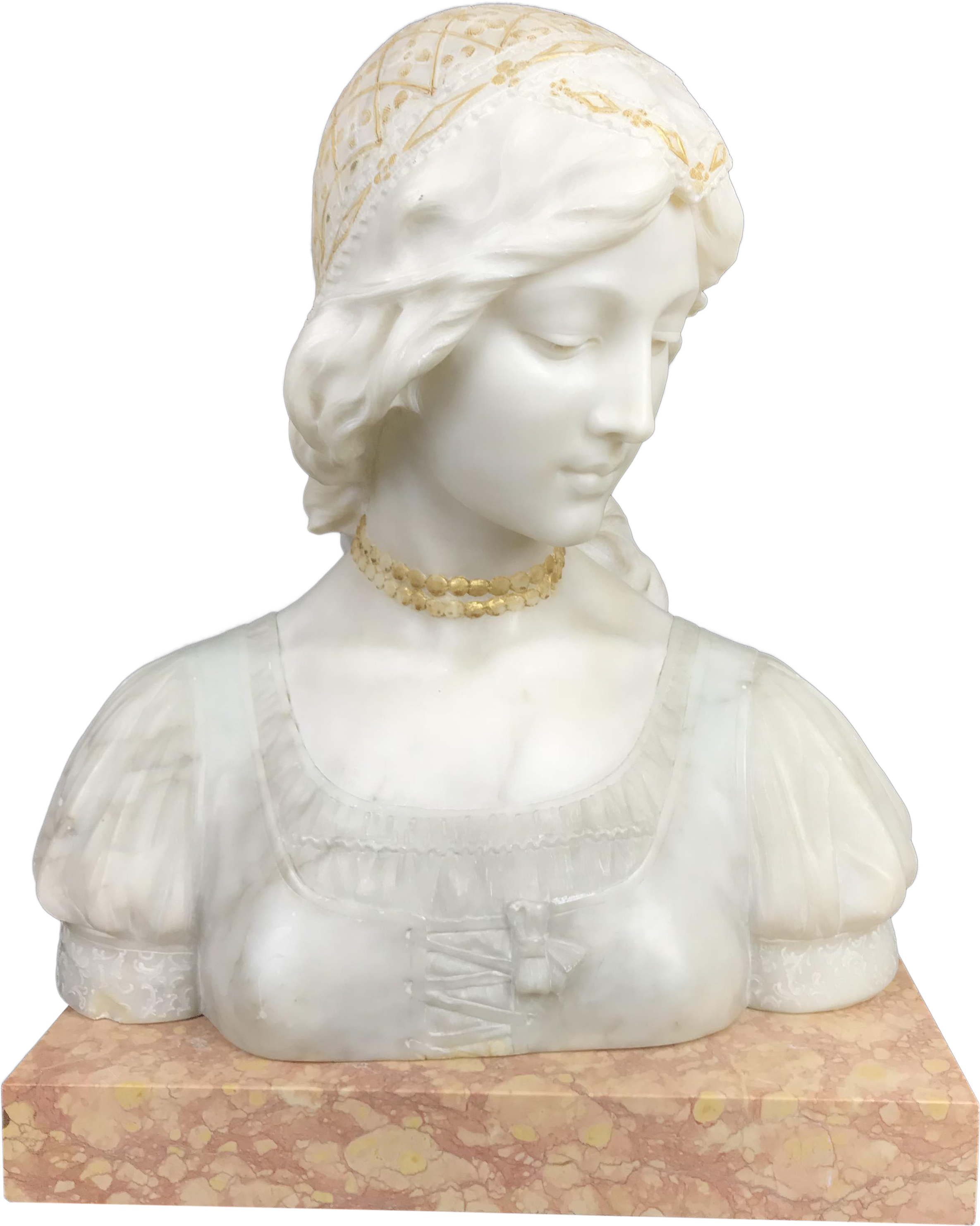 Antique Neo-classical Sculptural Young Woman Bust On - Bust (2632x3292), Png Download
