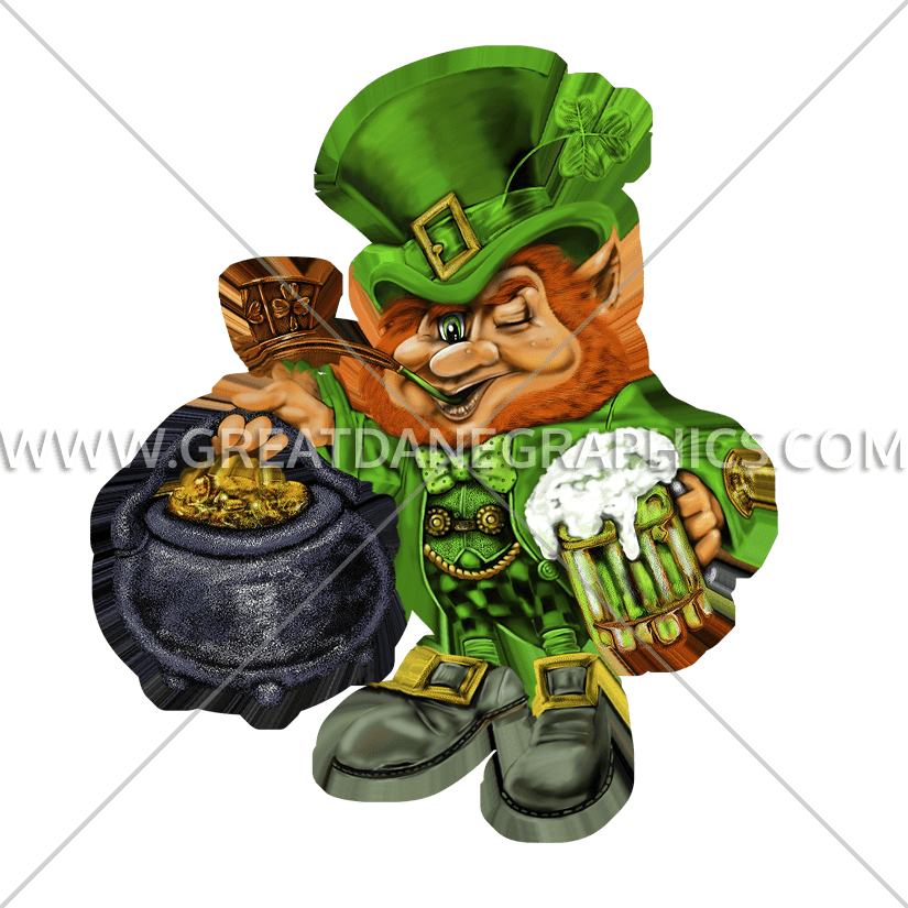 Leprechaun Pot Of Gold - Leprechaun Angry With Pot Of Gold (825x825), Png Download