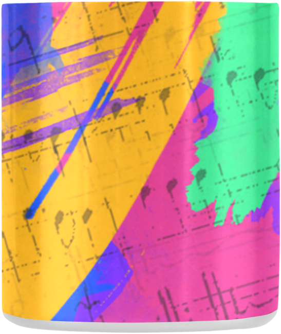 Groovy Paint Brush Strokes With Music Notes Classic - Modern Art (1000x1000), Png Download