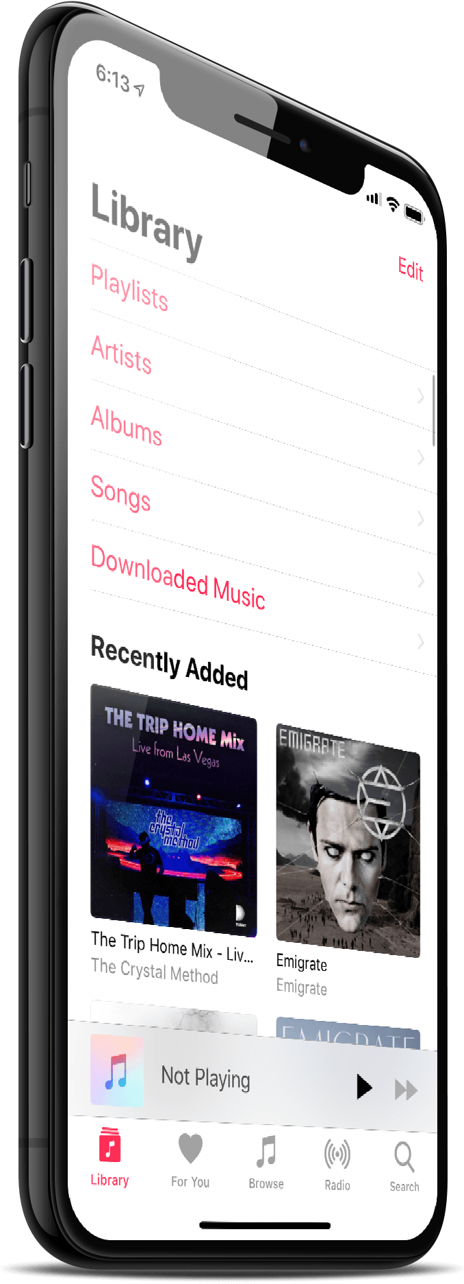 Apple Music On Iphone Xs - Smartphone (1000x2000), Png Download