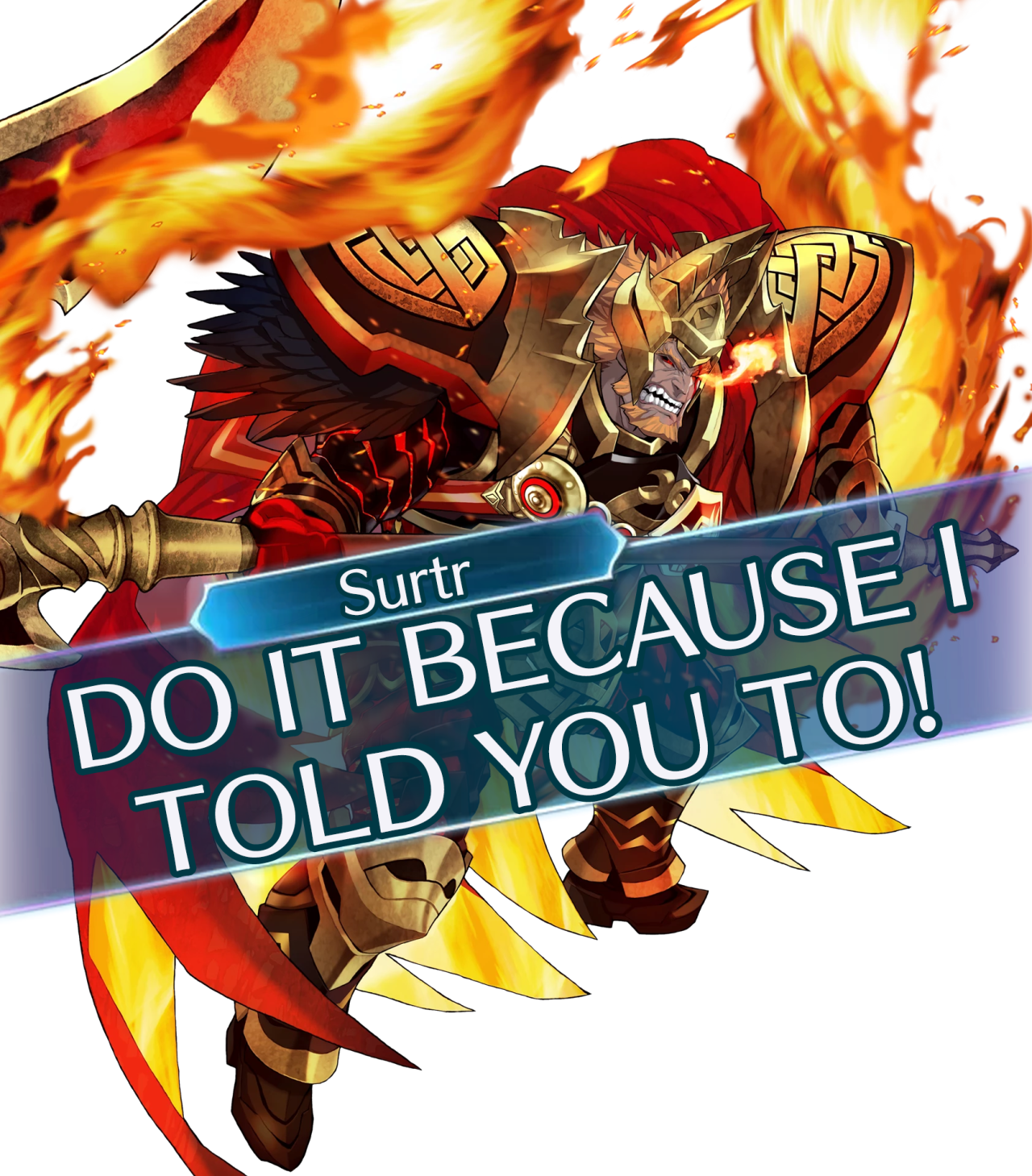 Thanks - Fire Emblem Heroes Surtr (1280x1459), Png Download