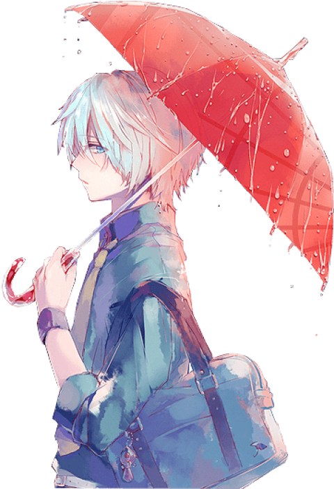 Free Png Download Anime Boy With White Hair And Blue - Anime Boys White Hair (480x703), Png Download