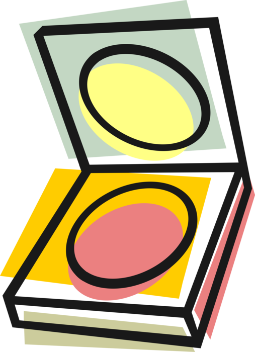 Vector Illustration Of Compact Or Powder Case Cosmetic (507x700), Png Download