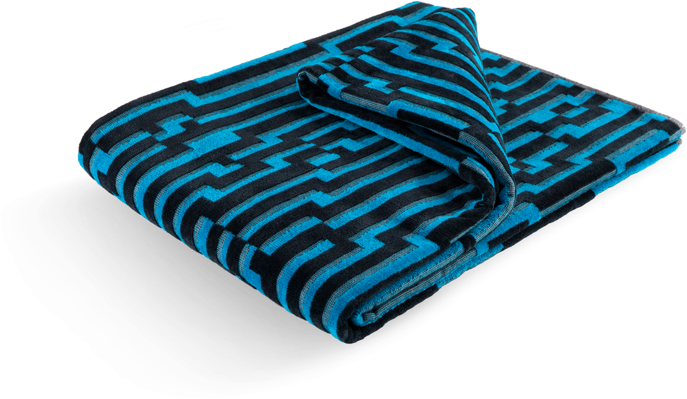 Mini Blue Waves Folded - Mattress (1500x1018), Png Download
