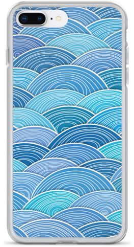Blue Waves Iphone Case - Mobile Phone Case (600x600), Png Download