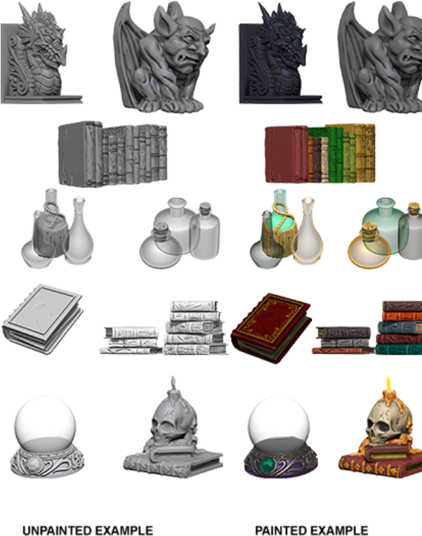 Wzk73364 Wizards Room $4 - Wizkids Deep Cuts Unpainted Miniatures Wizards Room (600x800), Png Download