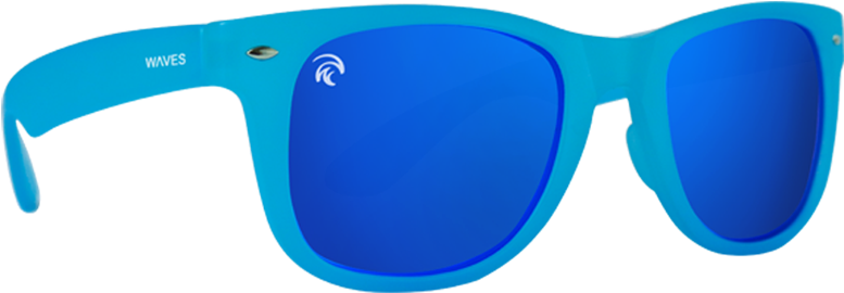 853011004051 Navy Blue Waves Polarized Floating Sunglasses - Plastic (1000x1000), Png Download